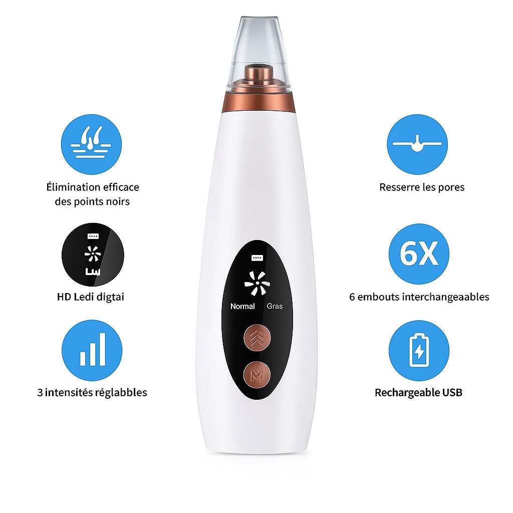 Extracteur de Points Noirs Professionnel rechargeable